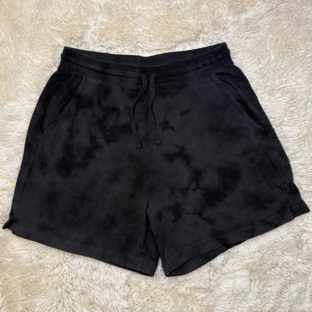 Old Navy Black Tie Dye Extra High Waisted Vintage Lounge Shorts